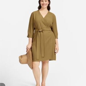Everlane - Japanese GoWeave Long-Sleeve Mini Wrap Dress - SZ 10